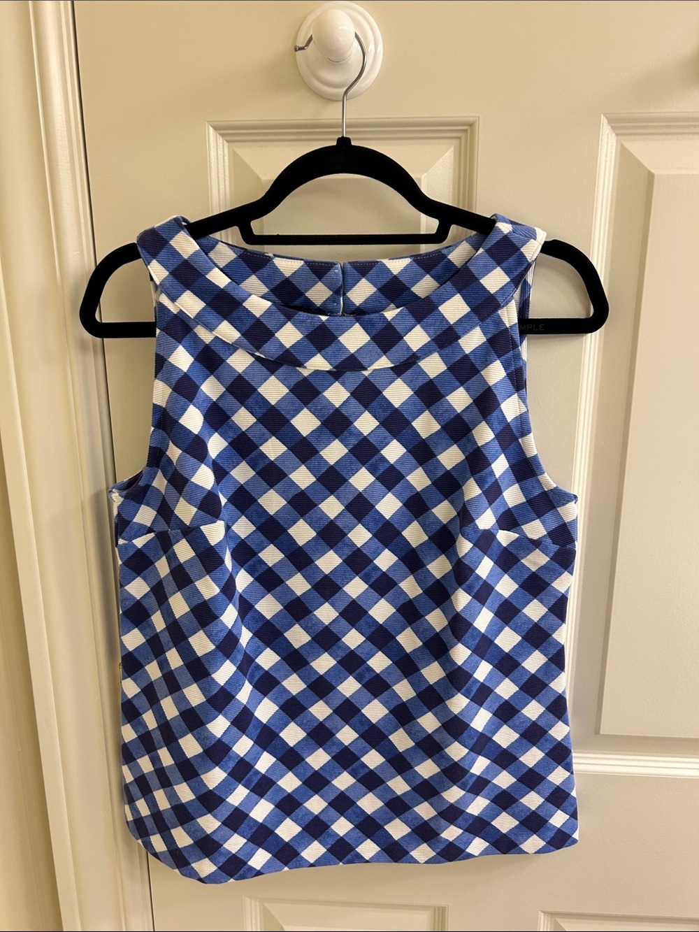 Talbots Blue and White Sleeveless Top